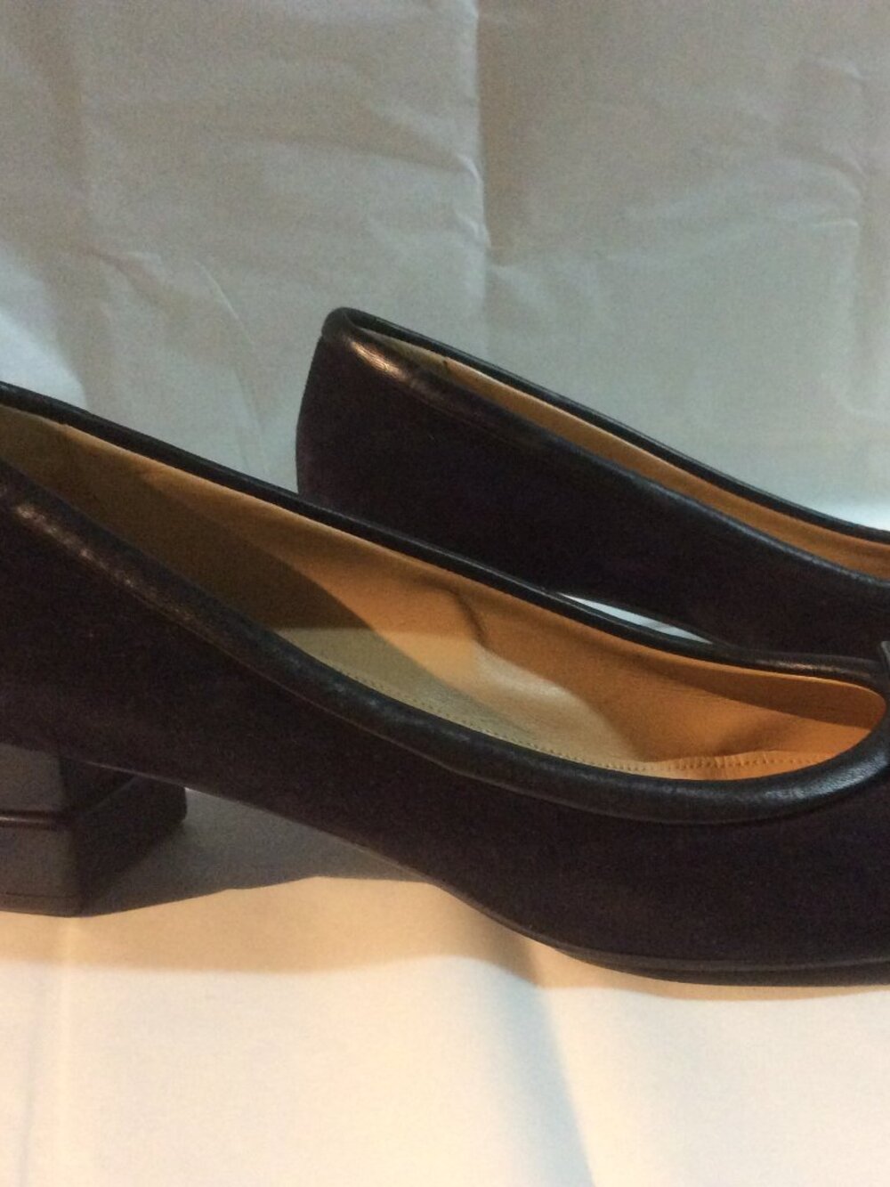 Salvatore Ferragamo Suede Block Heel Buckle Pump 40 (Fits like a 39)